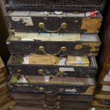 HOROLOGY INTEREST - large quantity of watch parts, movements, cases etc, in 3 chests of drawers