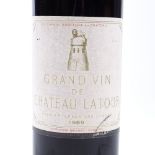 A bottle of Chateau Latour Pauillac 1969