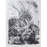 Ann Spencer, lithograph, abstract landscape, artist's proof 1985, signed and dated in pencil,