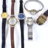 6 various wristwatches, including Bucherer (6)