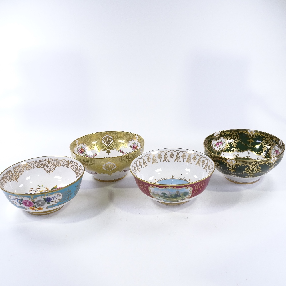 4 large modern Royal Worcester and Spode limited edition fruit bowls, 26cm across, perfect condition - Image 2 of 3