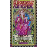 A 30th Anniversary Summer of Love poster, published 1997, 23" x 13", and a Clean Air Concert poster,