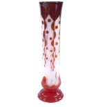 Charles Schneider for La Verre Francais, a tall cameo glass vase with raised cameo Charder