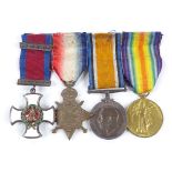 A Great War Distinguished Service Order group of 4 medals, awarded to Lieut Cmndr E P U Pender,
