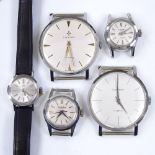 CORTEBERT - 5 various wristwatch heads, including Sport and Envoy (5)