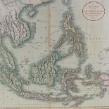 John Cary, hand coloured map, the East India Isles, 1801, 20" x 24", framed