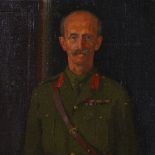 Early 20th century oil on canvas laid on board, portrait of a British Military Officer, unsigned,