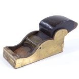 An Antique Sorby bronze and rosewood smoothing plane, base length 9.5cm
