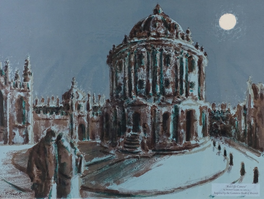 Richard Guyatt, lithograph, Radcliffe Camera 1956, image 15" x 20", unframed