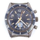 TRAFALGAR - a stainless steel chronograph mechanical diver's wristwatch head, 17 jewel movement with