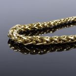 An 18ct gold graduated interlinked chain necklace, necklace length 41cm, 29.8g