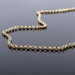 A 9ct gold belcher link chain necklace, length 74cm, 17.2g
