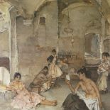 William Russell Flint, colour print, interior, signed in the plate, no. 94/850, image 19.5" x 27",