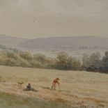 Alexander Monro (1802 - 1844), watercolour, Leith Hill Surrey, 6.5" x 10", framed, provenance: Sabin