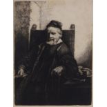 2 19th century prints, portrait studies, framed (2)