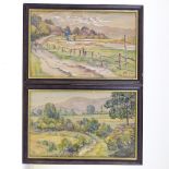 Arthur Pitts (Canadian 1889 -1972), a pair of watercolours, English landscapes, signed and dated