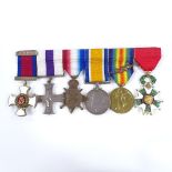 A Great War medal group, awarded to Capt/Lt Col G E Hawes Royal Fusiliers, comprising