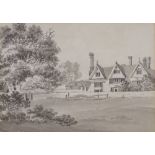 Paul Munn (1773 - 1845), watercolour, Brickwall Northiam, 1807, 7.5" x 10", and 2 pencil drawings by