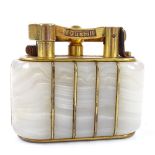 A Dunhill Little Giant onyx and gilt-metal table lighter, length 9cm