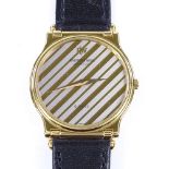 RAYMOND WEIL - a gold plated quartz wristwatch, striped face, ref. 9064, case width 30mm, working