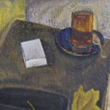 Russian School, oil on canvas, still life, inscribed in Cyrillic, dated 1960, 23" x 18", framed