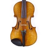 A early 20th century violin by Albert Claudot, Luthier Dijon, dated 1937, body length 35.5cm (