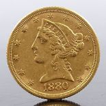 An American $1 quarter ounce fine gold coin