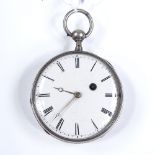 A 19th century silver-cased open-face key-wind quarter repeat pocket watch, by Lepine of Paris,