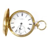 A 19th century 18ct gold full hunter key-wind pocket watch, by E White of Cockspur Street, London,