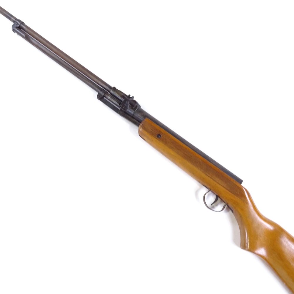 A Relum Tornado air rifle, 0.22 calibre, under lever, circa 1970s, working order