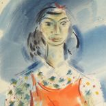 Kenneth Wood (1912 - 2008), watercolour, Iraqi woman, signed and dated '43, 20.5" x 13.5", unframed