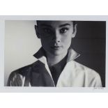 Jack Cardiff OBE, photograph on German etching paper, Audrey Hepburn, signed on the mount, no. 8/