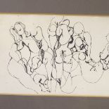 Avinash Chandra (1931 - 1991), print, erotic abstract, signed and dated '63 in the plate, 7" x