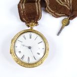 An 18th century silver-gilt pair-cased lever pocket watch, by Daniel Fearon of London, white