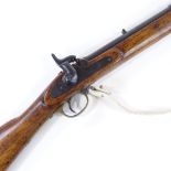 An Enfield P53 1859 pattern smooth-bore rifle, with fixed rear sights, original bayonet and