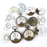 HEBDOMAS - various pocket watches, movements and dials (13)