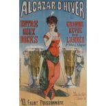 Emile Levy, lithograph advertising poster, Alcazar D'Hiver, published 1876, image 23.5" x 15",