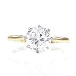An 18ct gold 1.30ct solitaire diamond ring, diamond measures: diameter - 7.04mm, depth - 4.30mm,