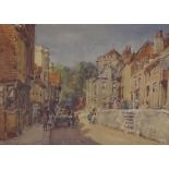 Francis Tighe, watercolour, All Saints Street Hastings, 1938, signed, 10" x 13", framed