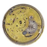 A 19th century French Verge repeater partial pocket watch movement, by A Champion, no. 2248,