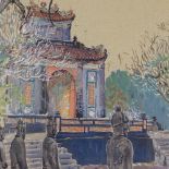 Hilda Trefusis (1891 - 1980), watercolour, tomb of Tu Duc 1932, 13.5" x 17", framed