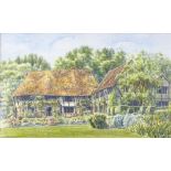 Stephanie Harrison, a group of miniature watercolours of Long Barn, former home of Vita Sackville-