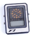 TISSOT - a TSX6 F1 travel desk alarm clock, quartz movement, height 45mm, not seen working