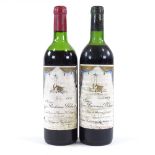 2 bottles of Chateau Mouton Baronne Philippe 1978 Pauillac