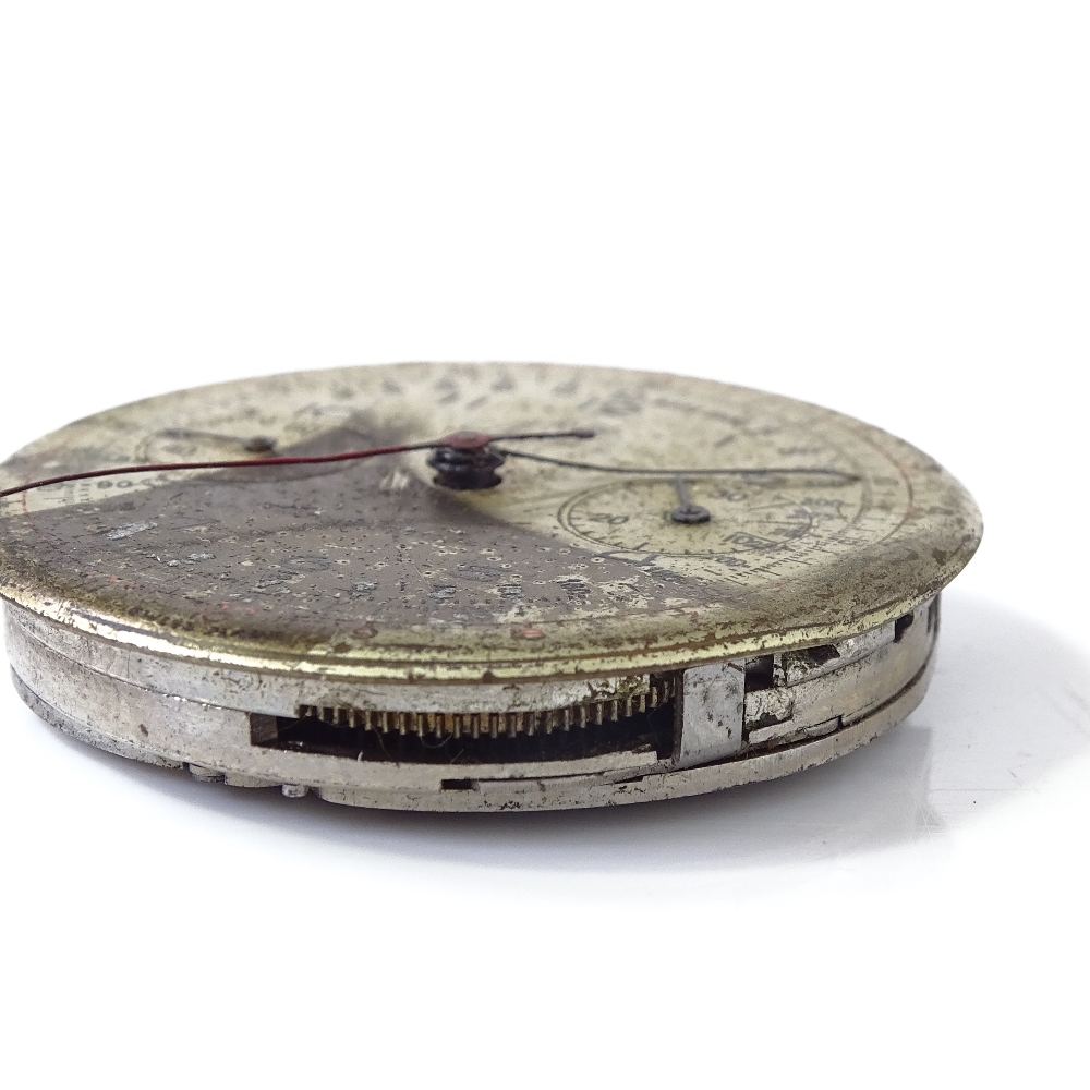NIMER - a Telemeter chronograph wristwatch movement, circa 1950s, Arabic numerals with tachymeter - Image 5 of 5