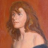 Peter Wardle (1929 - 2016), oil on canvas, portrait of a woman, signed, 22" x 18", framed