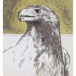 Bryan Organ (born 1935), lithograph, eagles head, signed in pencil, no. 26/175, with dedication in