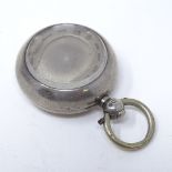 A Victorian silver sovereign case, with bevelled-glass front and horseshoe interior, by Cornelius