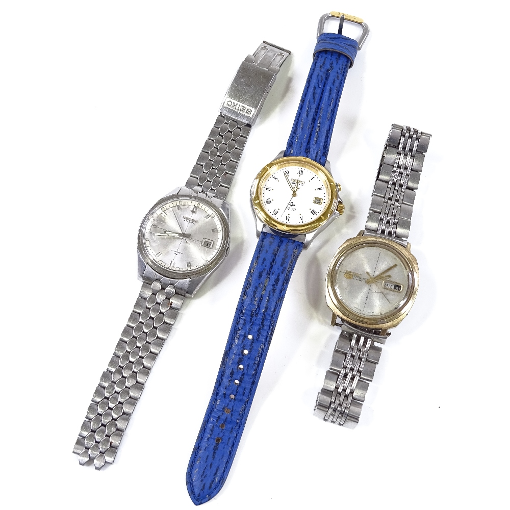 SEIKO - 3 wristwatches, including kinetic and automatic (3) - Image 2 of 5