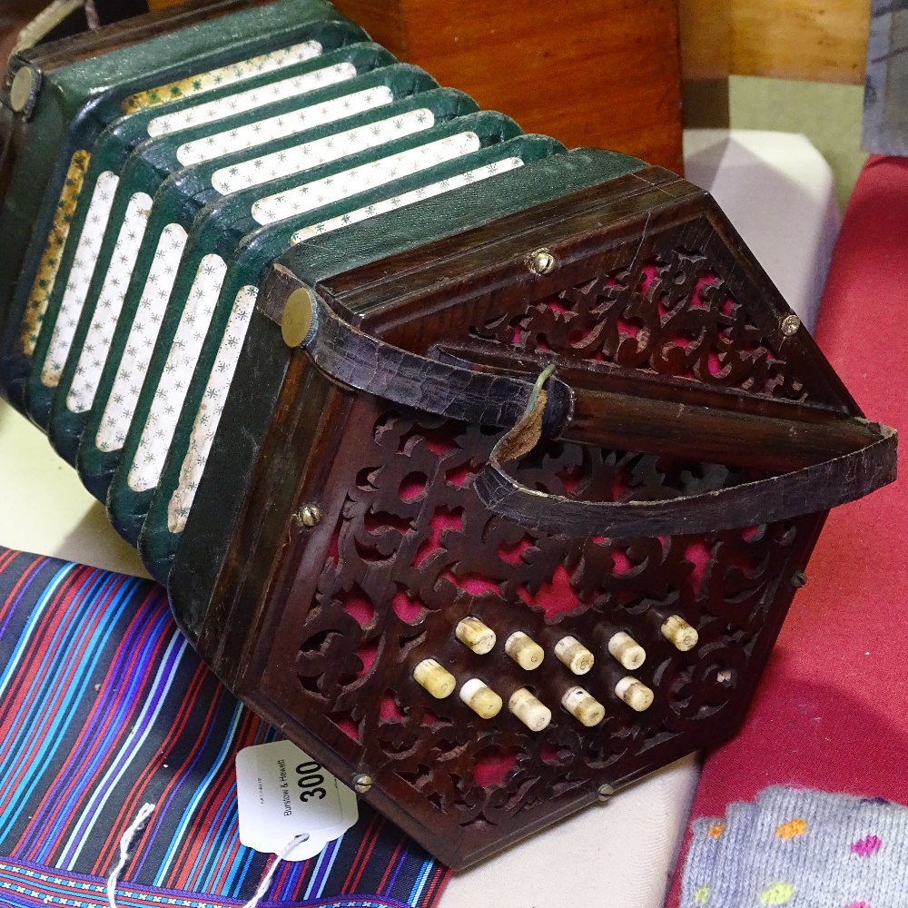 A Louis Lachenal patent concertina in original walnut case - Image 7 of 7